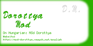dorottya mod business card